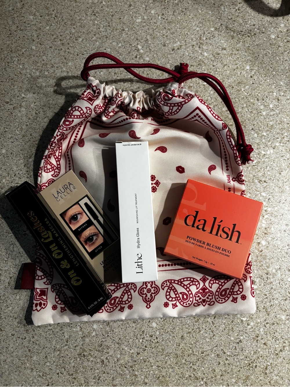 IPSY BAG— LG mascara, Da Lish blush duo, LITHE lip treatment